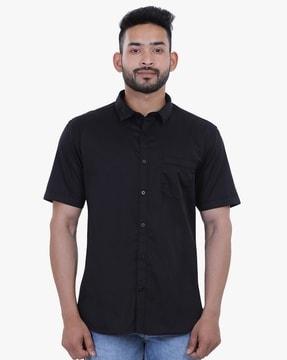 cotton shirt with patch pocket