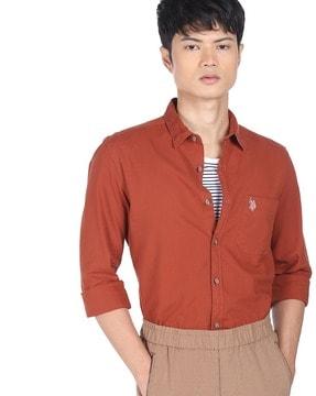 cotton shirt with patch pocket