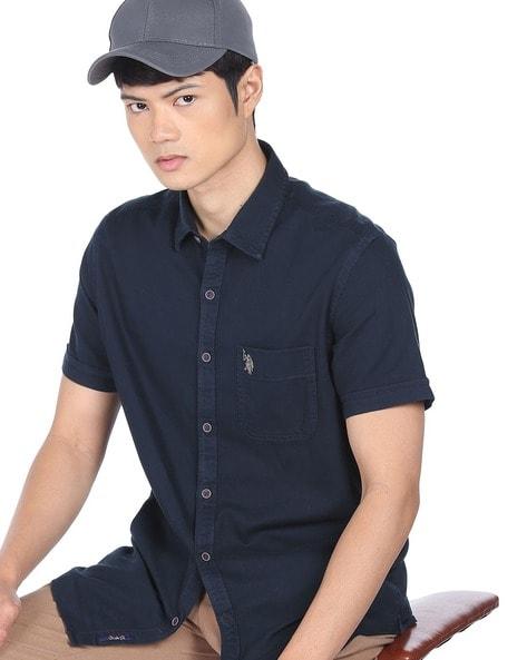 cotton shirt with patch pocket