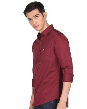 cotton shirt with patch pocket