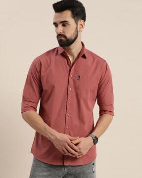 cotton shirt with patch pocket