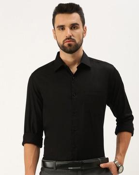 cotton shirt with patch pocket