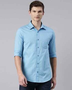 cotton shirt with patch pocket