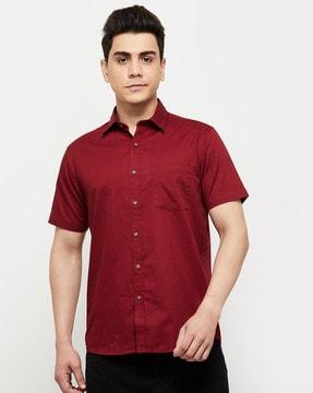 cotton shirt with patch pocket