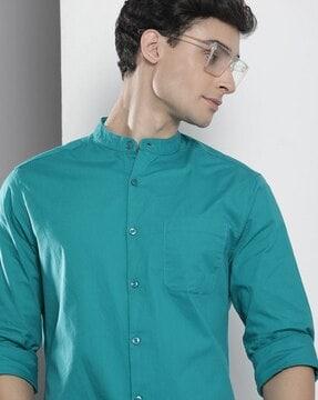 cotton shirt with patch pocket