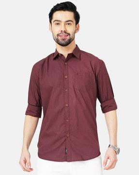 cotton shirt with patch pocket