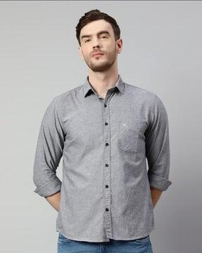 cotton shirt with patch pocket