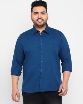 cotton shirt with patch pocket