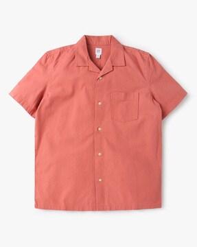 cotton shirt with patch pocket