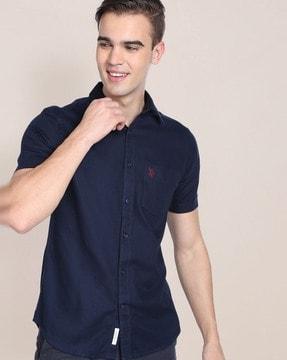 cotton shirt with patch pocket