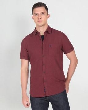 cotton shirt with patch pocket