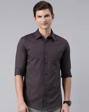 cotton shirt with patch pocket