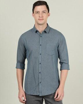 cotton shirt with patch pocket