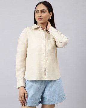 cotton shirt with patch pocket