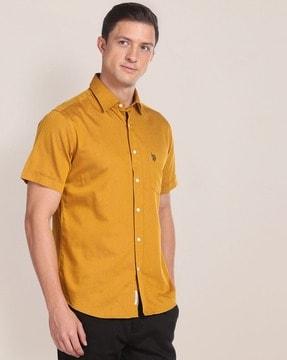 cotton shirt with patch pocket