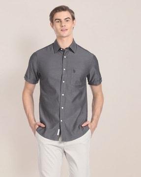 cotton shirt with patch pocket