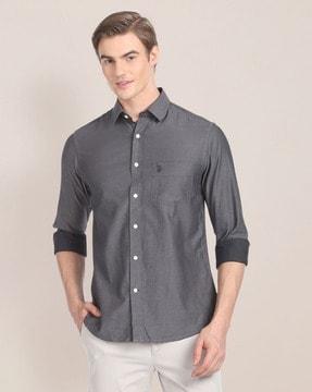 cotton shirt with patch pocket