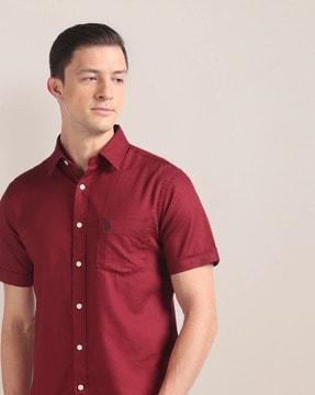 cotton shirt with patch pocket