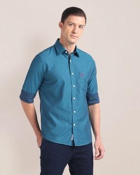 cotton shirt with patch pocket