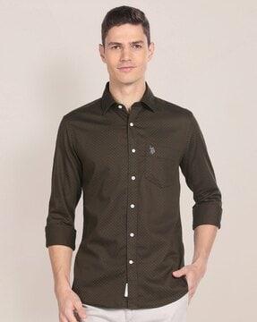 cotton shirt with patch pocket