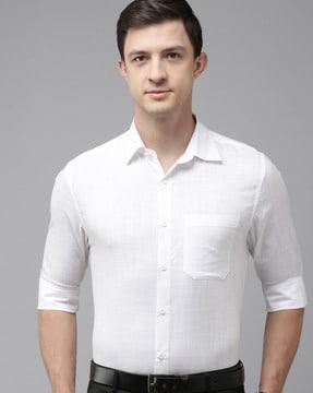 cotton shirt with patch pocket