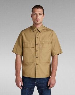 cotton shirt with patch pockets