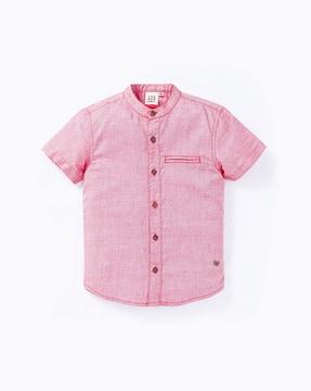 cotton shirt with welt pocket