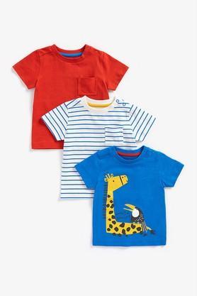 cotton short sleeves infant boys t-shirt - multi