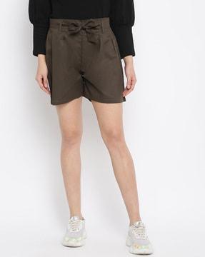 cotton shorts with belt