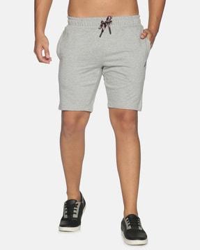 cotton shorts with drawstring waist