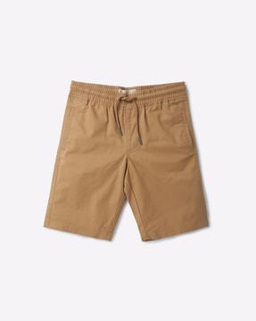 cotton shorts with drawstring waist