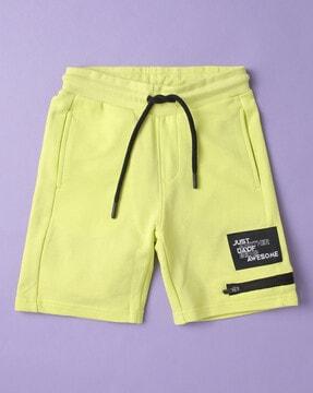 cotton shorts with drawstring waist