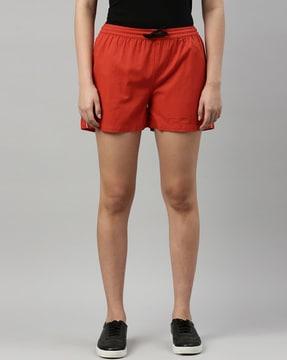 cotton shorts with drawstring waist