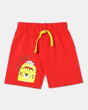 cotton shorts with elasticated drawstring waist