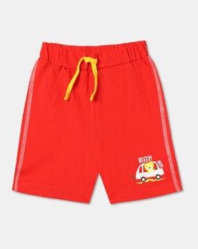 cotton shorts with elasticated drawstring waist