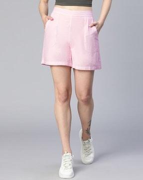 cotton shorts with insert pockets