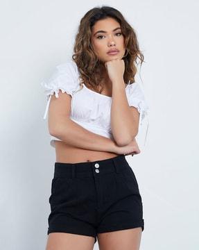 cotton shorts with insert pockets