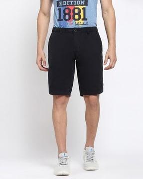 cotton shorts with insert pockets