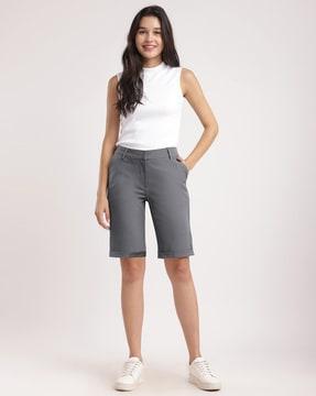 cotton shorts with insert pockets