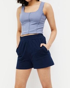 cotton shorts with insert pockets