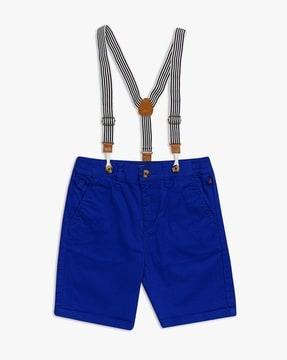 cotton shorts with suspenders