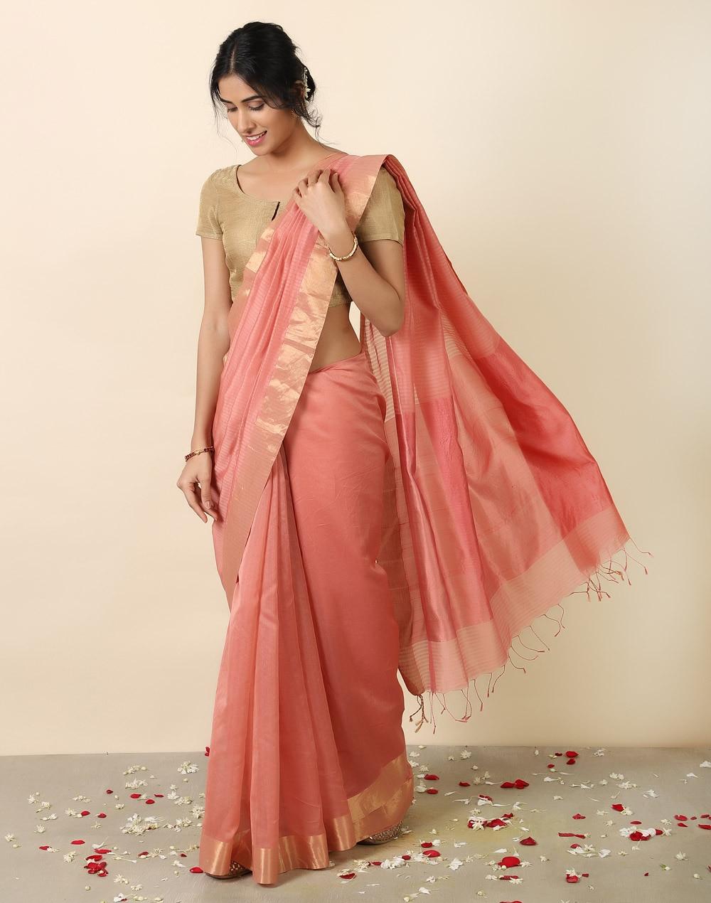 cotton silk chanderi sari