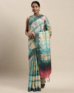 cotton silk digital floral printed traditional saree