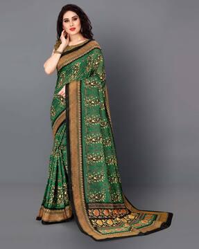 cotton silk floral print saree