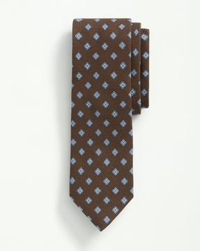 cotton silk jacquard flower tie