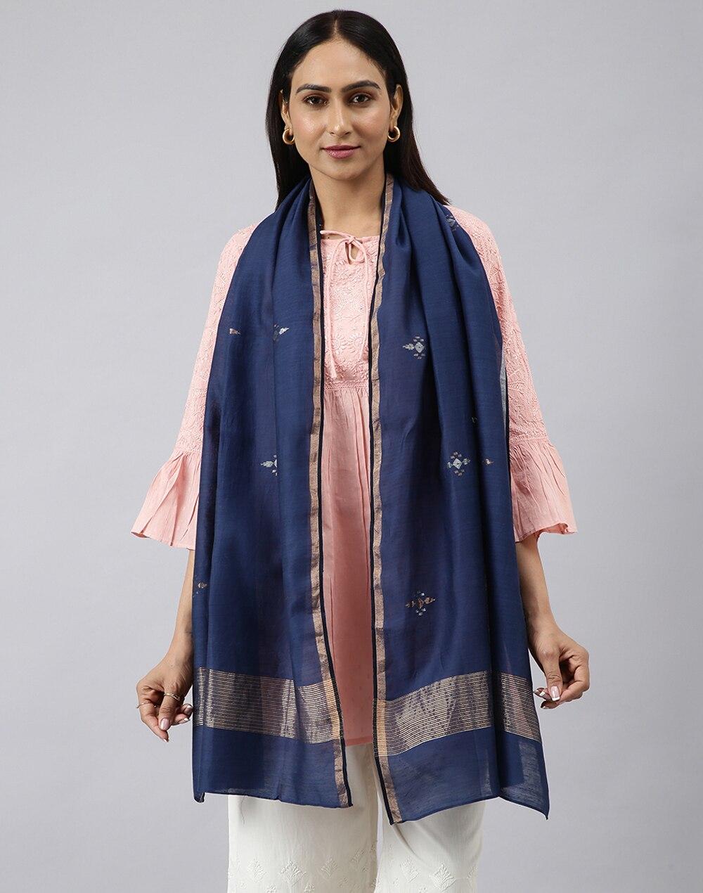 cotton silk jamdani stole