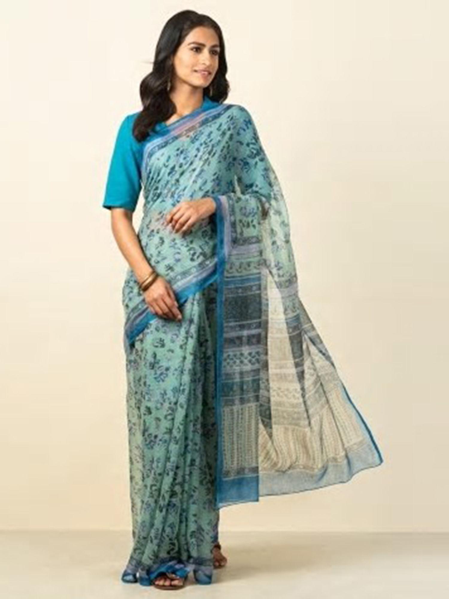 cotton silk kota printed sari