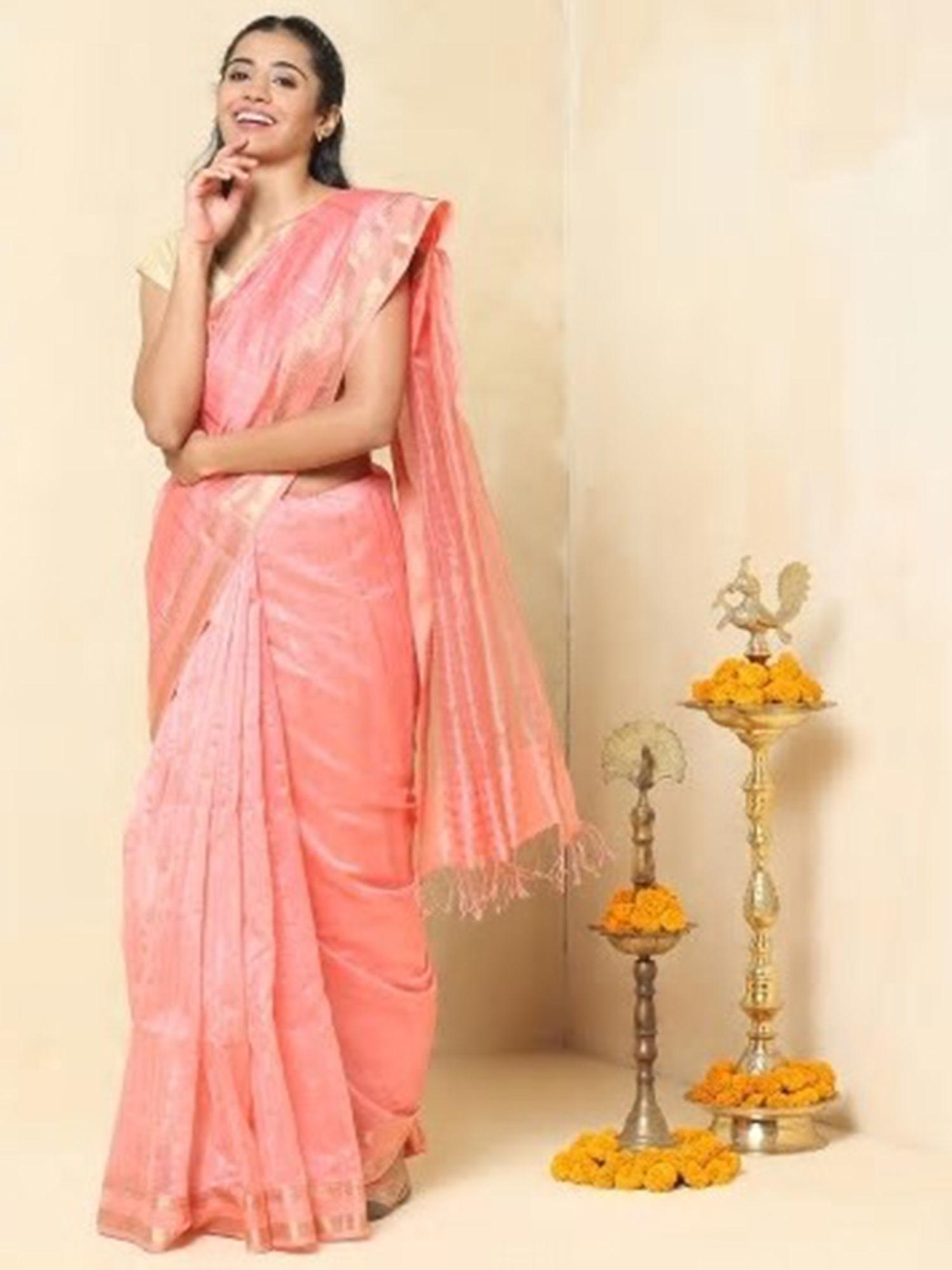 cotton silk maheshwari sari