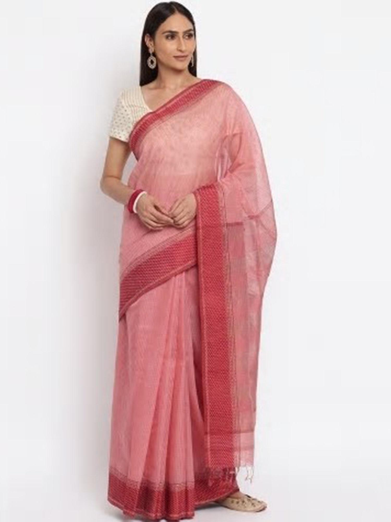 cotton silk maheshwari stitched sari