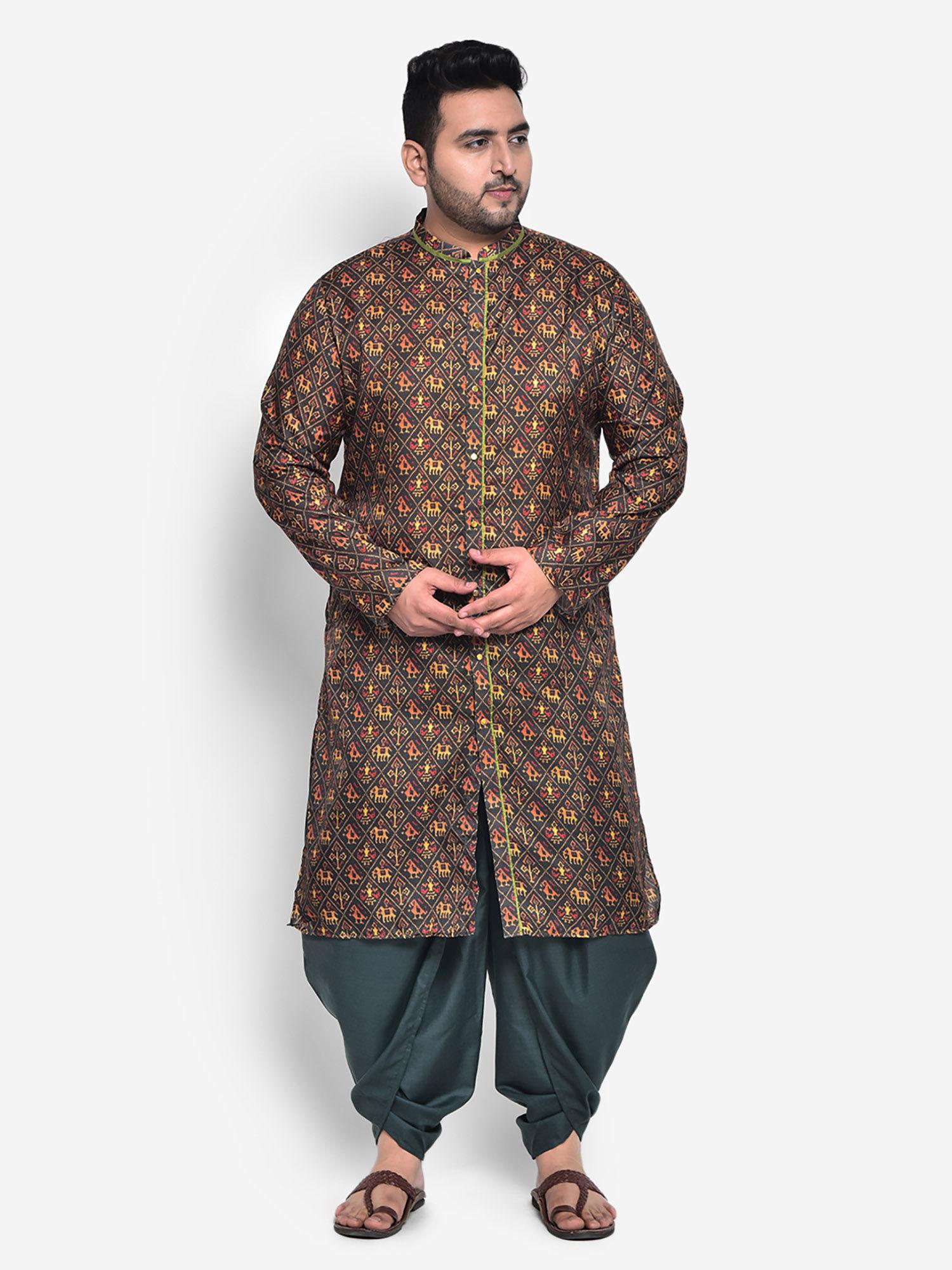 cotton silk multi kurta